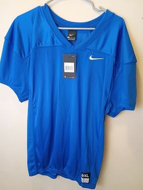 Nike Boy's Blue Dri-FIT Athletic Football Jersey 2XL
